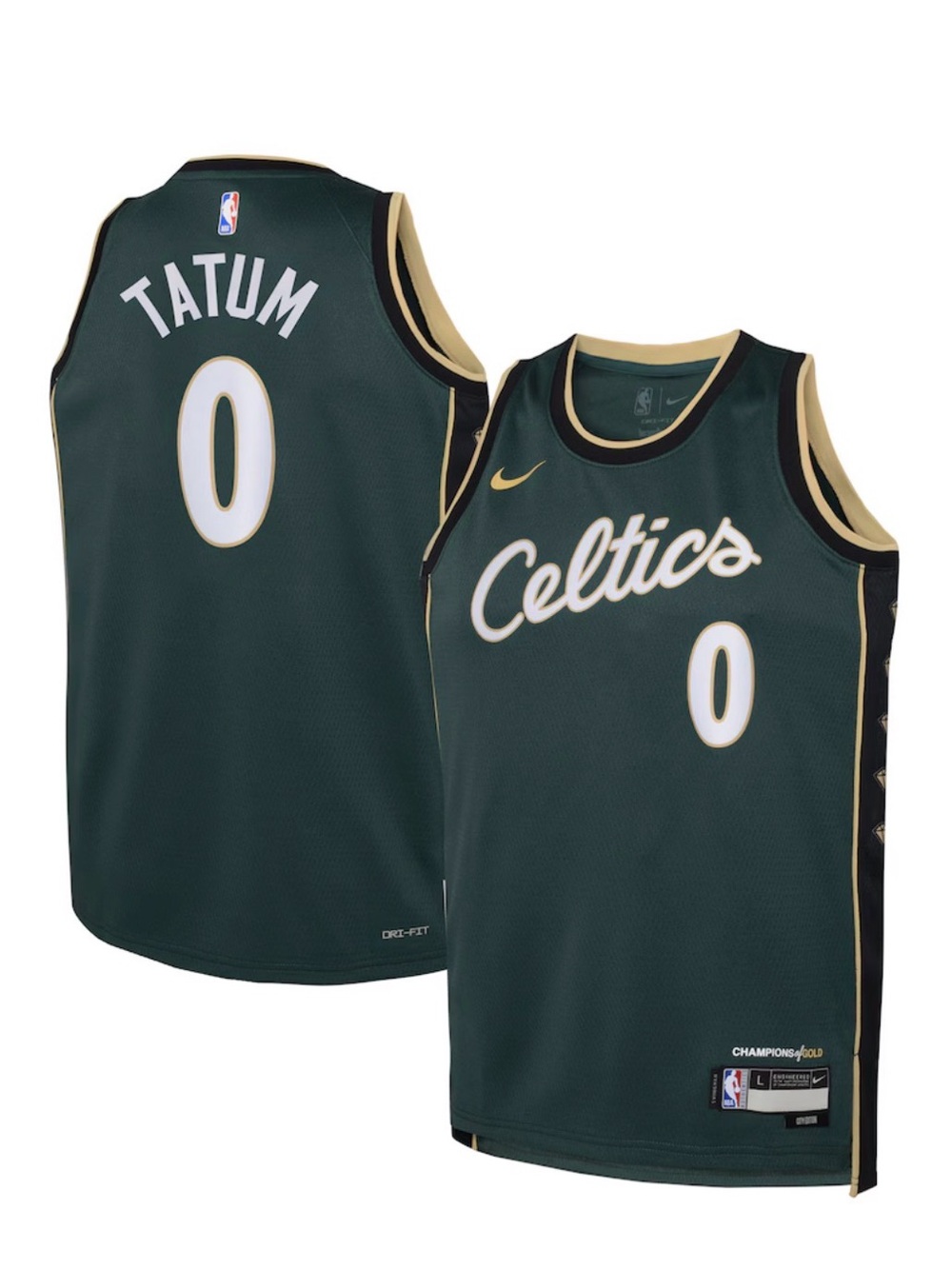 Youth Nike Jayson Tatum Green Boston Celtics 2022/23 Swingman Jersey - City Ed L